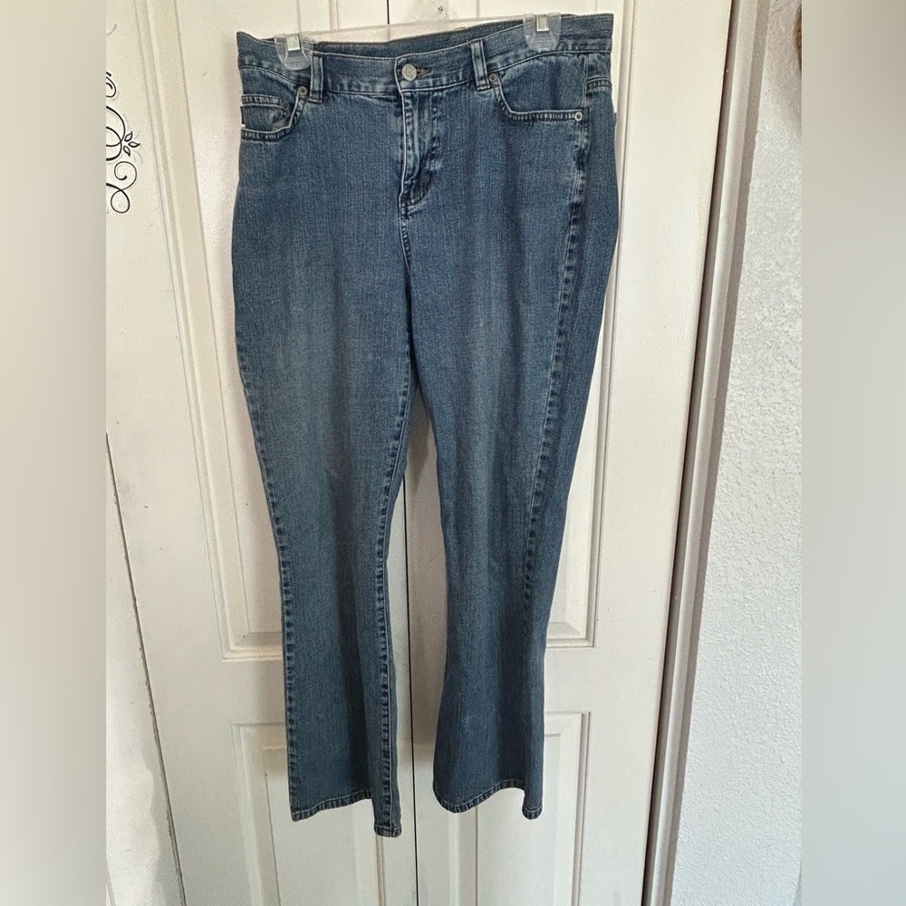 Lauren Jeans Co. Ralph Lauren Denim Wide Leg Jeans Women's Size 10